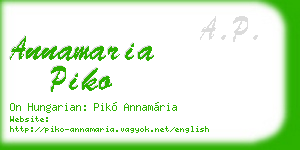 annamaria piko business card