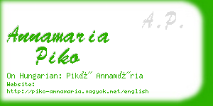 annamaria piko business card